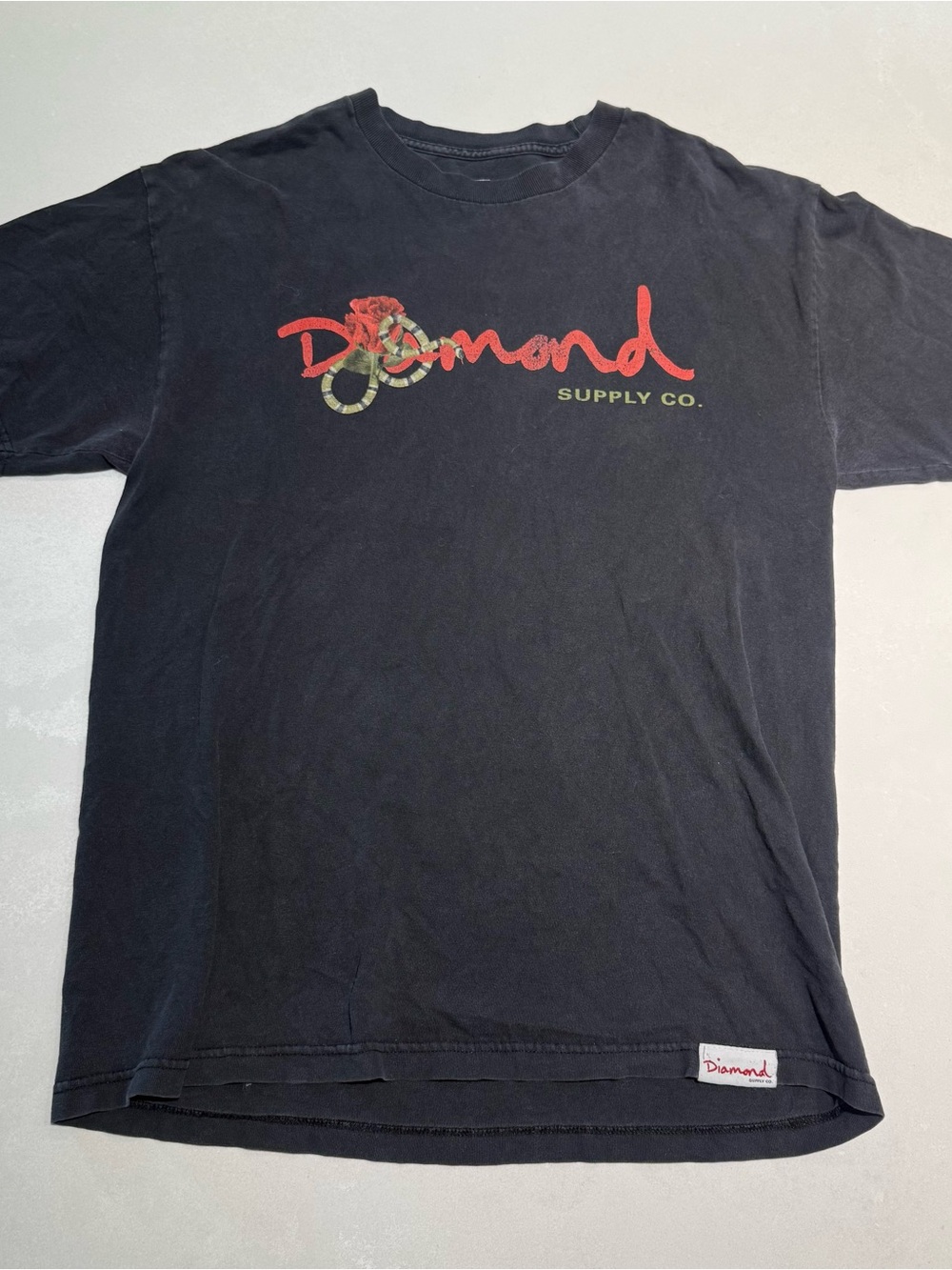 Diamond Supply co vintage snake rose shirt